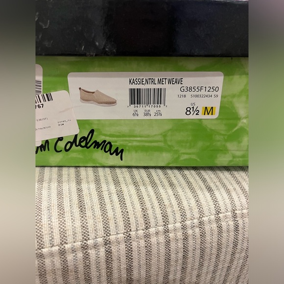 Sam Edelman Kassie, Neutral Met Weave Size 8 1/2 Women’s Slip Ons. New in Box. - Picture 6 of 6